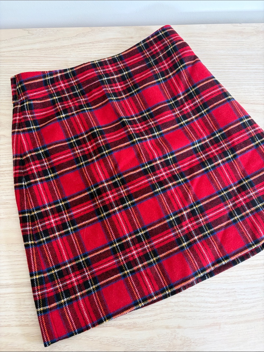 J. Crew Red Plaid Mini Skirt